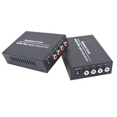 4 Channel Audio Fiber Converters A set,Unbalanced analog rca audio extender over fiber,SC Singlmode single fiber up 20Km and Multimode 500m for Broadcasting Intercom System and More